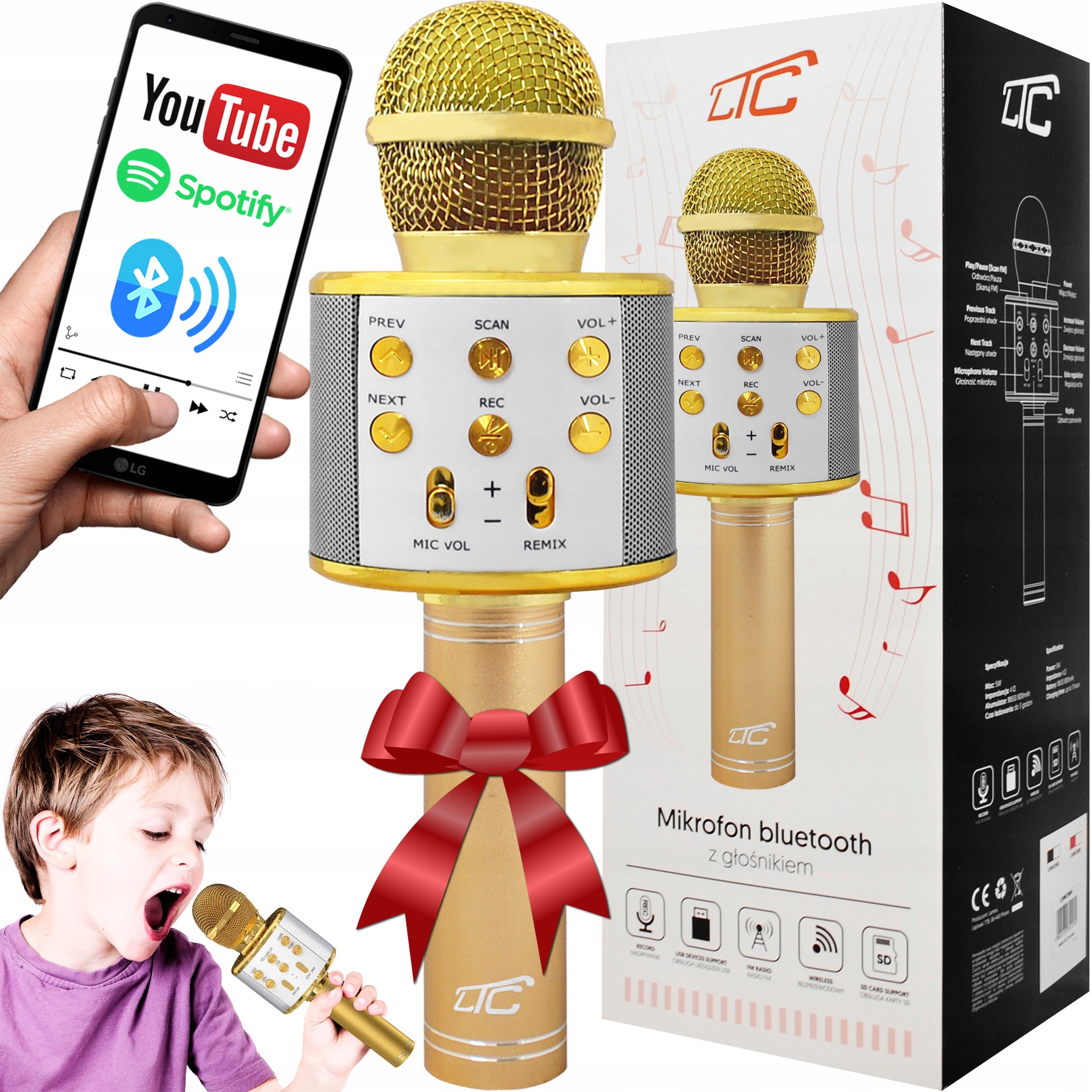 

Mikrofon Dla Dzieci Bezprzewodowy Karaoke Głośnik