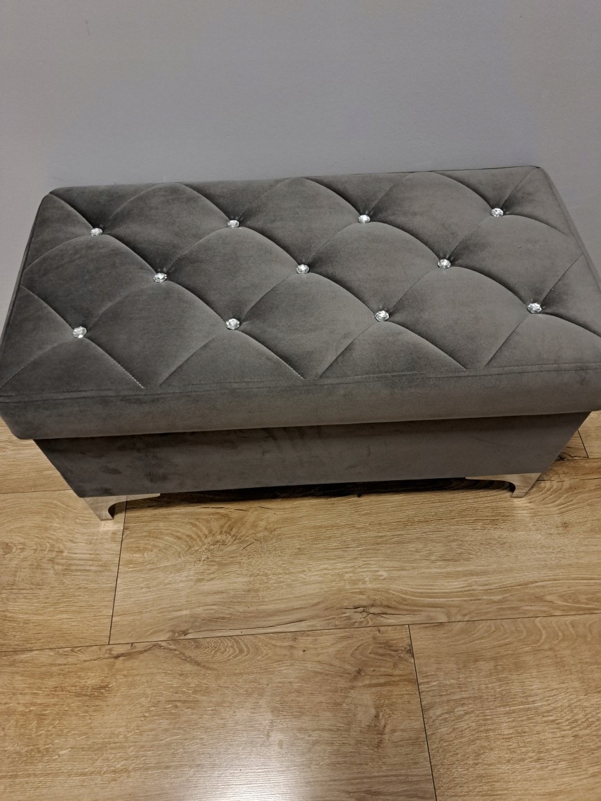 EKSKLUZYWNA PUFA otwierana / schowek - PIKOWANA S Głębokość mebla 40 cm