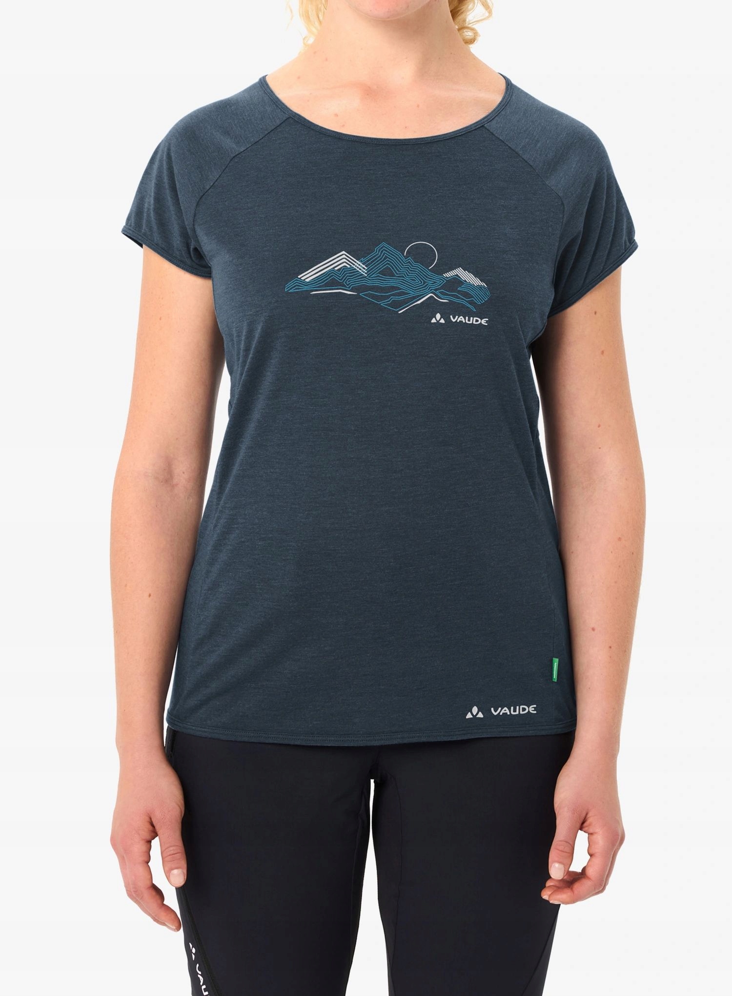 Dámské rychleschnoucí tričko Vaude Tekoa T-Shirt II tmavě šedá/bílá 36