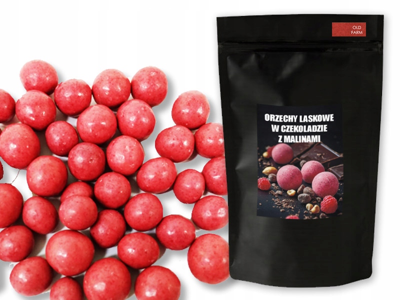 Levně Lískové Ořechy V Čokoládě S Malinami 1 Kg Mléčná Čokoláda Malinová