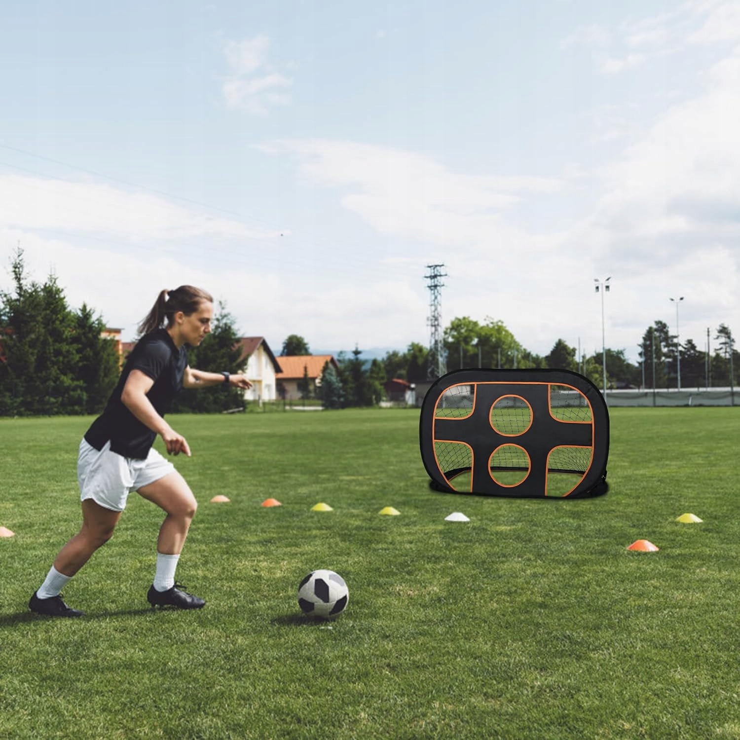 TRENAŻER BRAMEK DO PIŁKI NOŻNEJ SIATKA DO BRAMEK PIŁKARSKICH DLA DZIECI Rodzaj przenośna