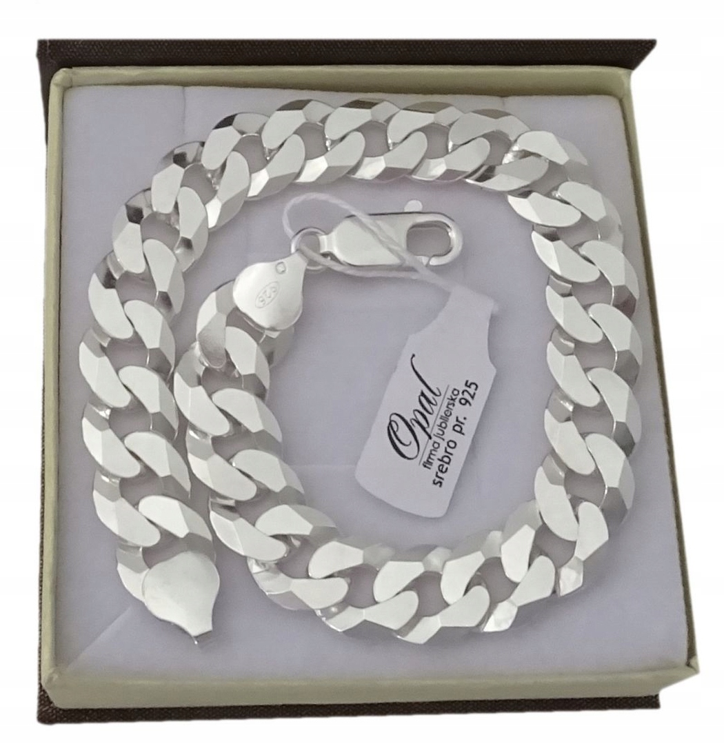 

Bransoletka Srebrna 925 Pancerka 23CM Szeroka