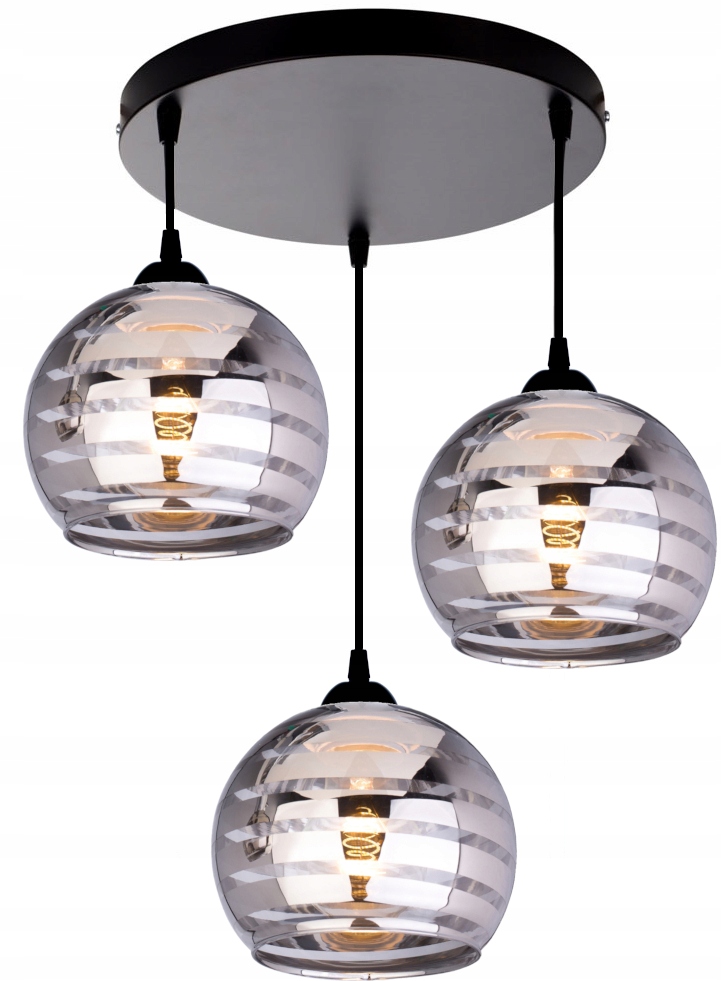 

Szklana Lampa Wisząca Sufitowa Żyrandol Plafon Led
