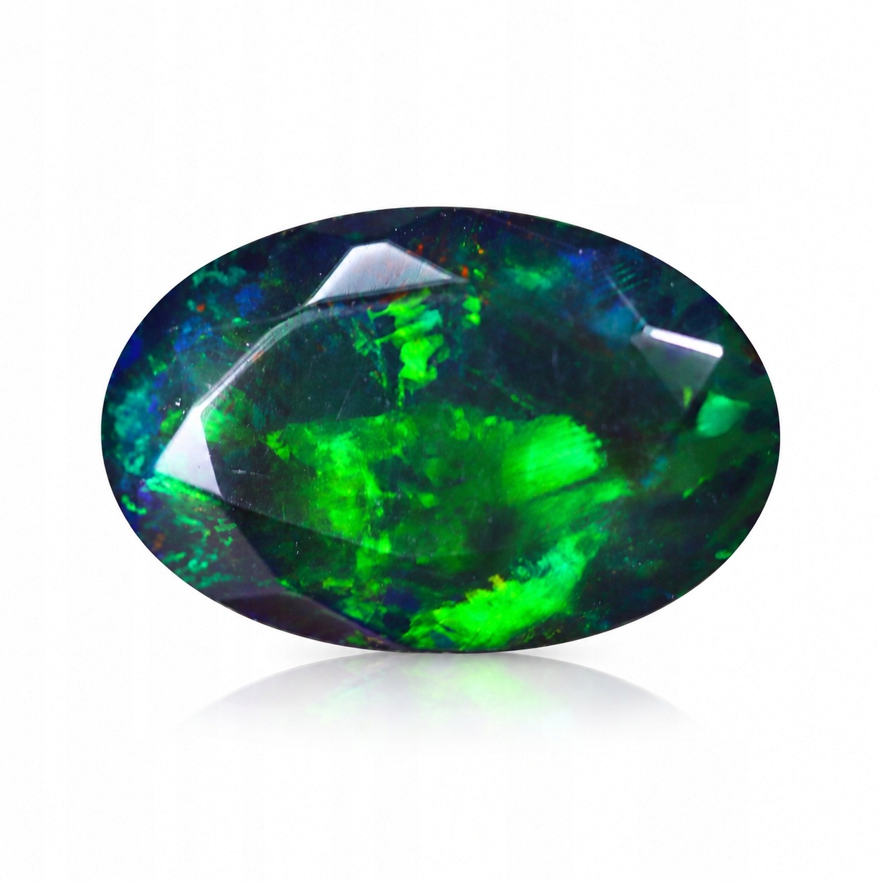 Přírodní opál černý 1.55 ct Ovál Etiopie certifikát Wbd