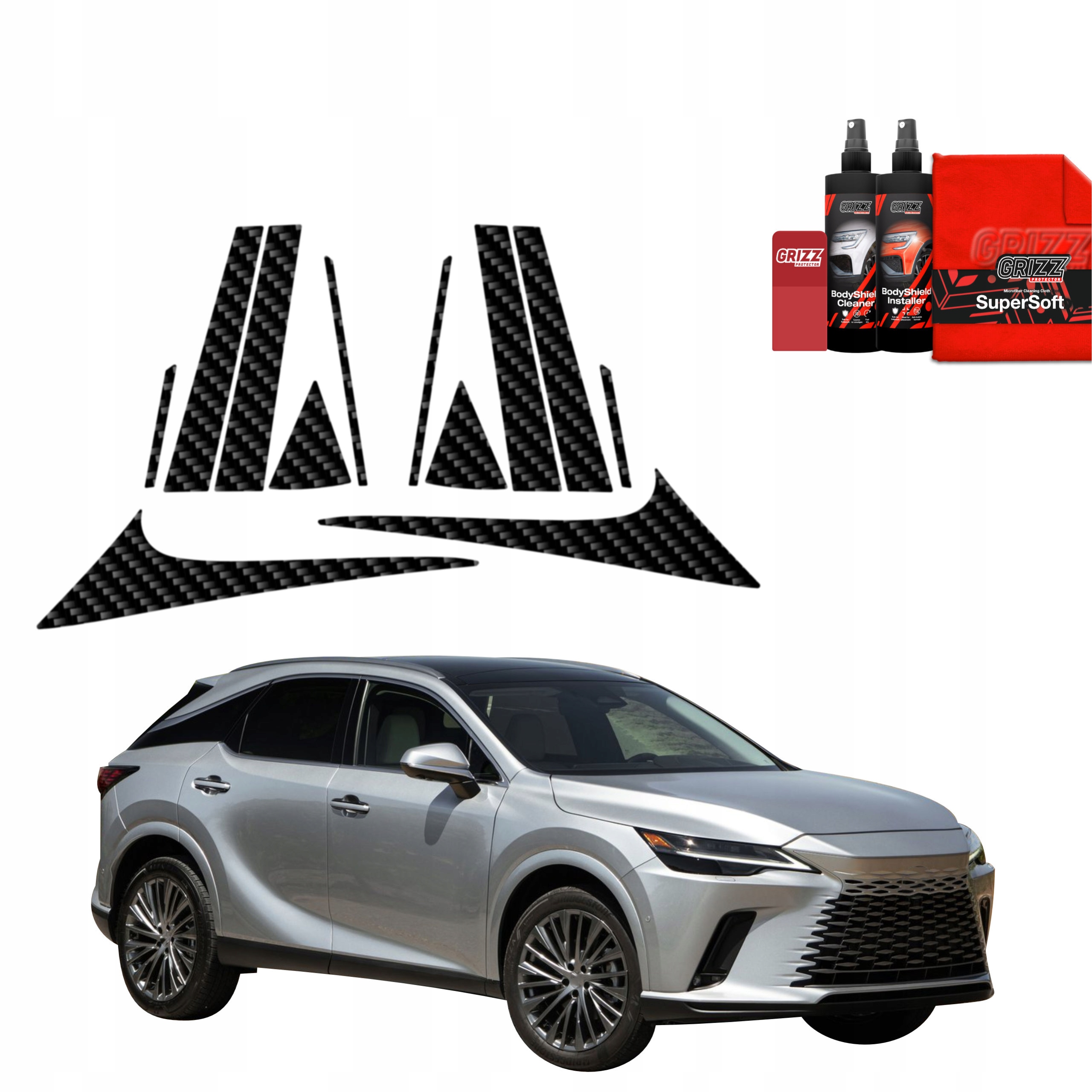 12v1 Fólie na sloupky pro Lexus Rx 350h (2022-2025)
