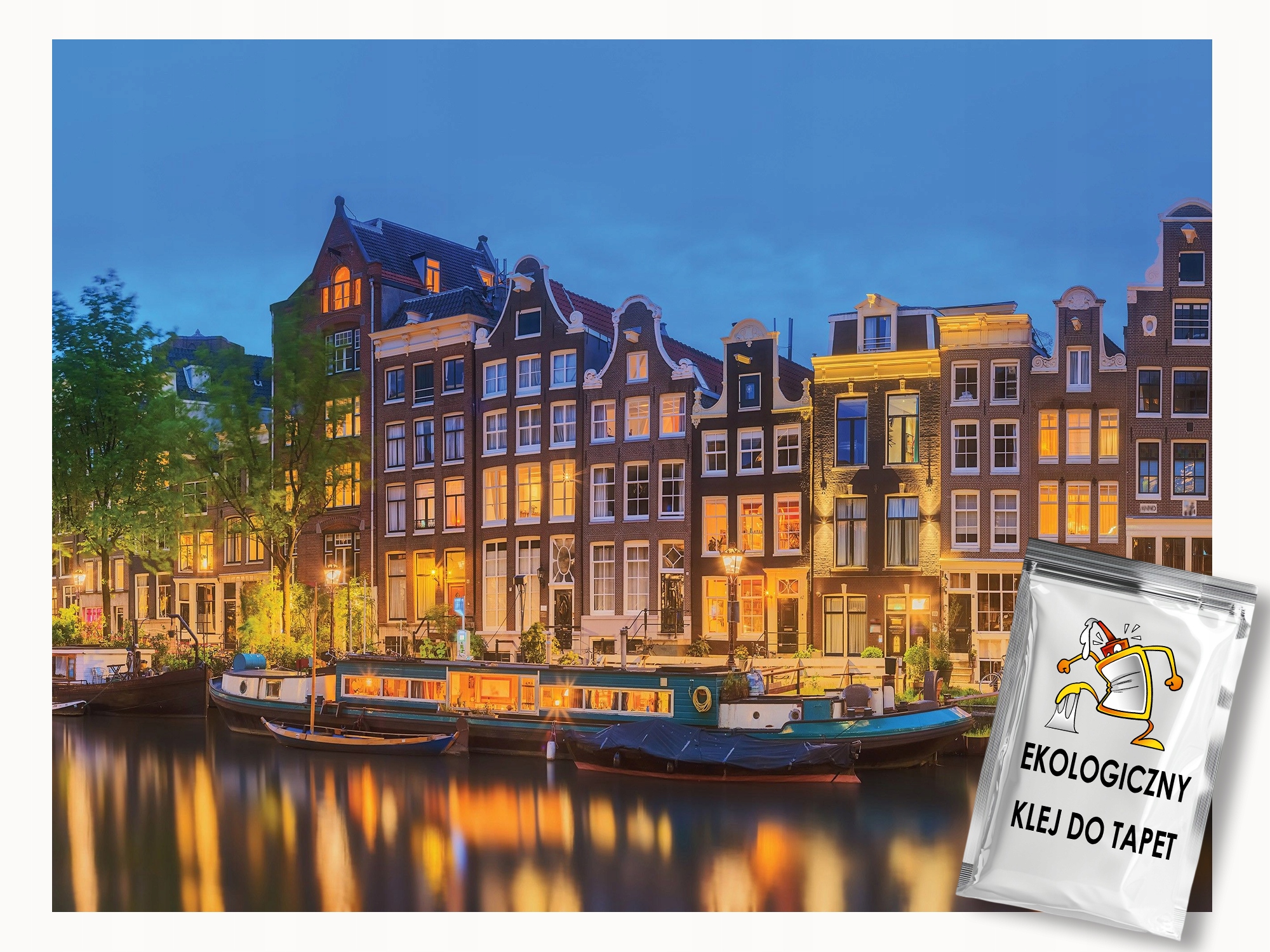 Fototapeta Flizelina Panorama města Amsterdam Pohled na řeku 250x175 lepidlo