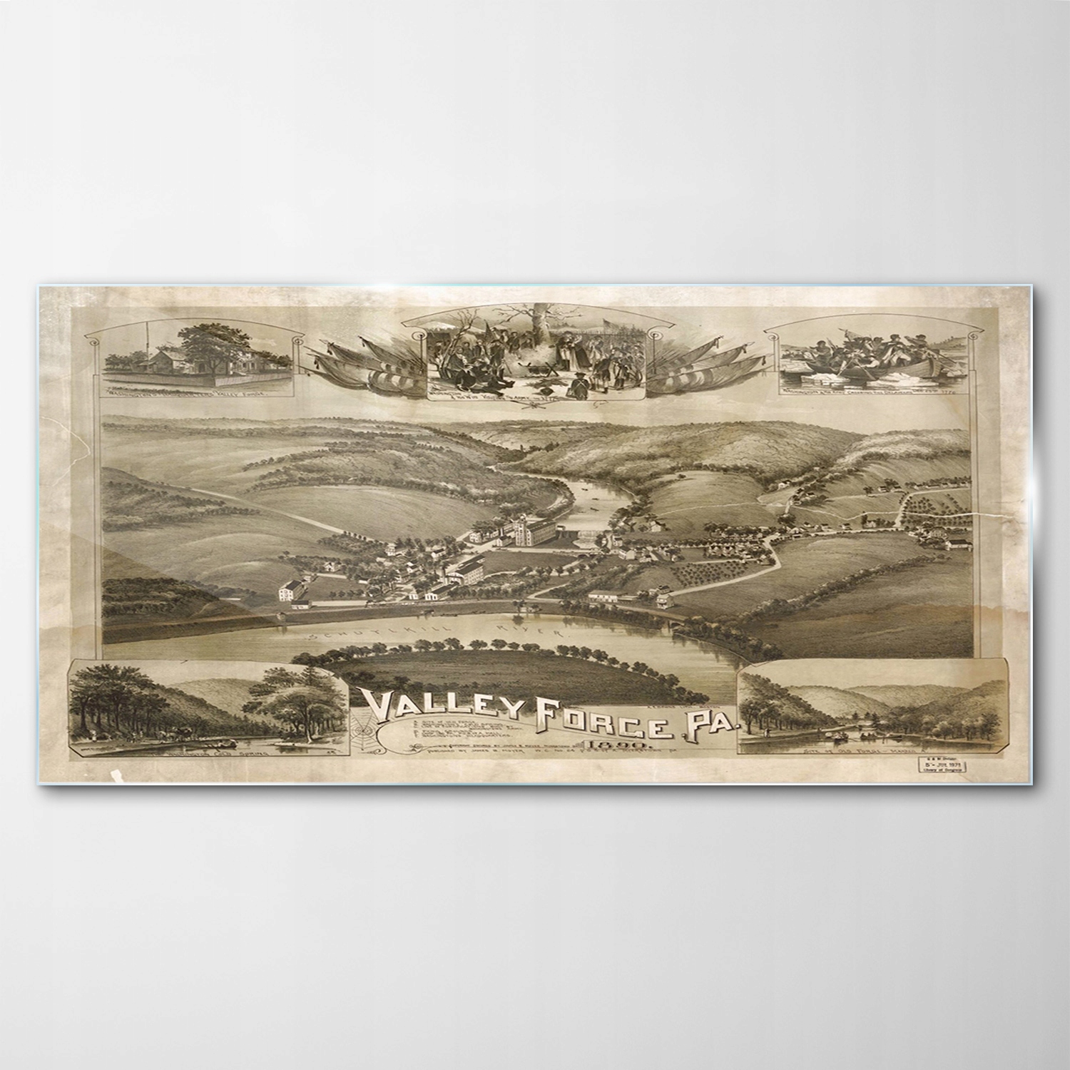 

Hartowany Obraz Szklany Mapa Retro Vintage 120x60