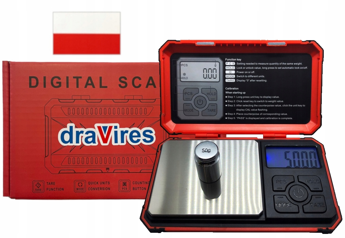 Hmotnost 500 g 0,5 kg 0,01 g elektronická draVires přenosná nálepka