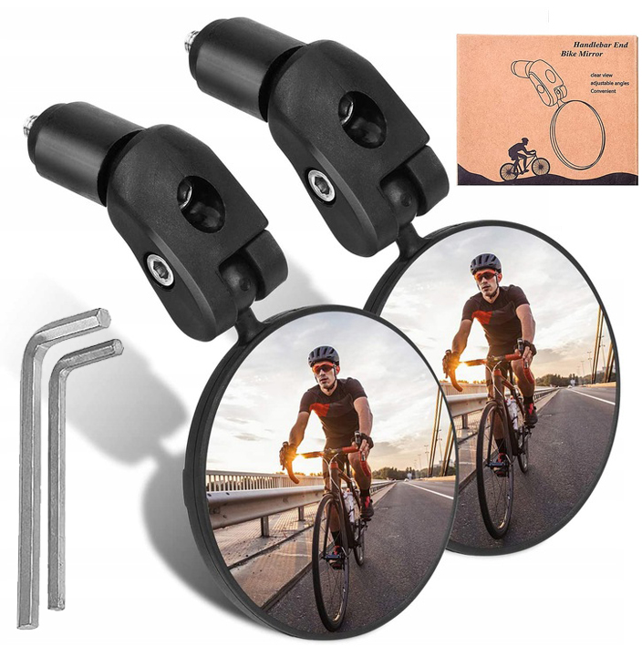 LUSTERKO ROWEROWE NA KIEROWNICE SKŁADANE WYPUKŁE 2szt