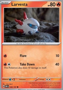 Karty Pokemon (obf 040) Larvesta