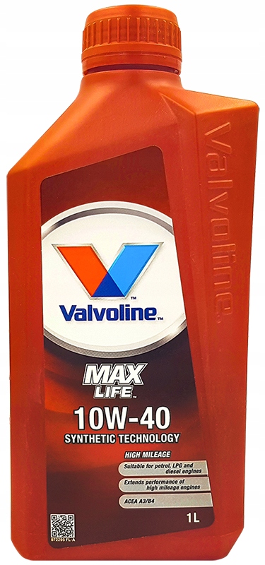 

Valvoline Max Life 10W40 1L Maxlife Świeży