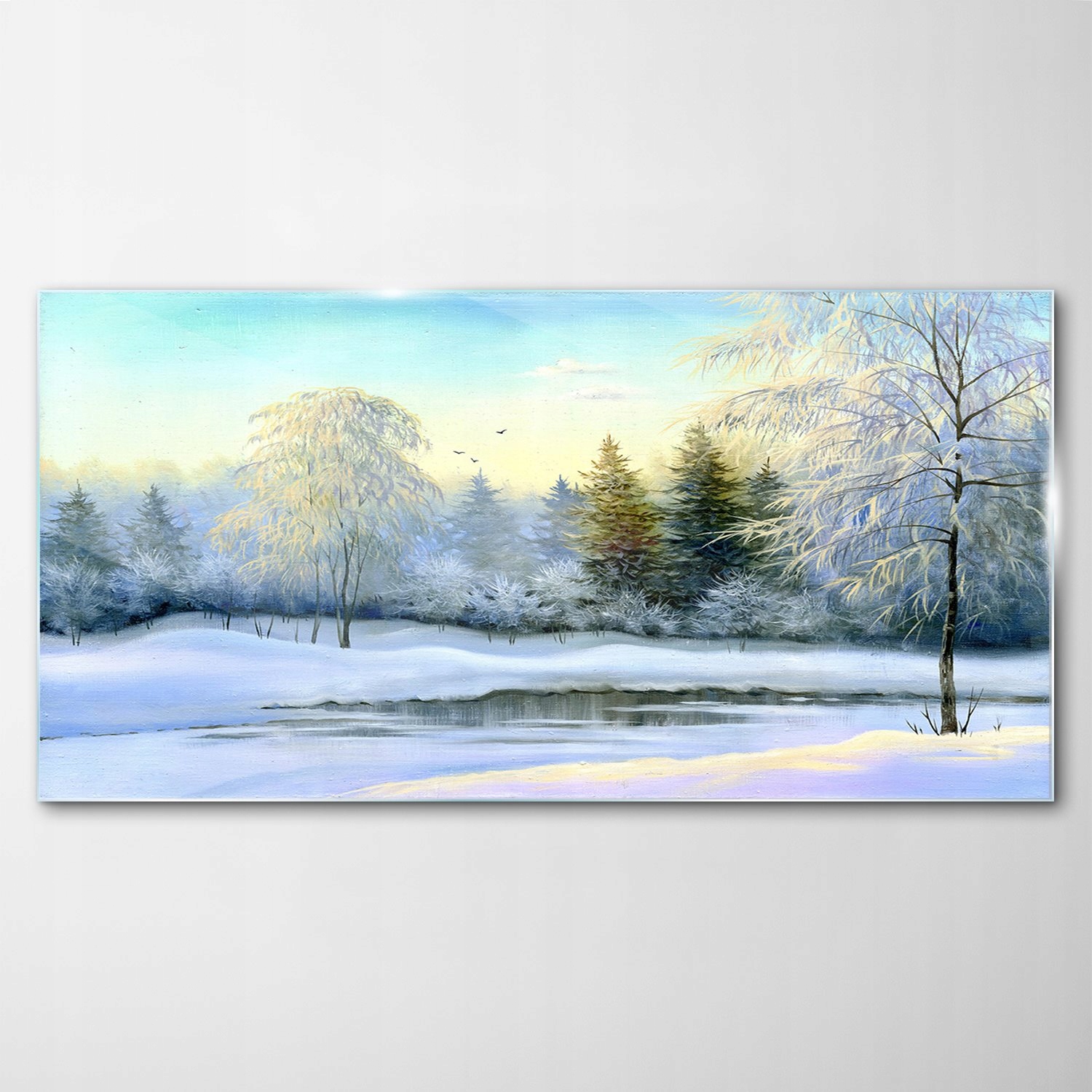 

Hartowany Obraz Szklany Krajobraz Zima Las 100x50