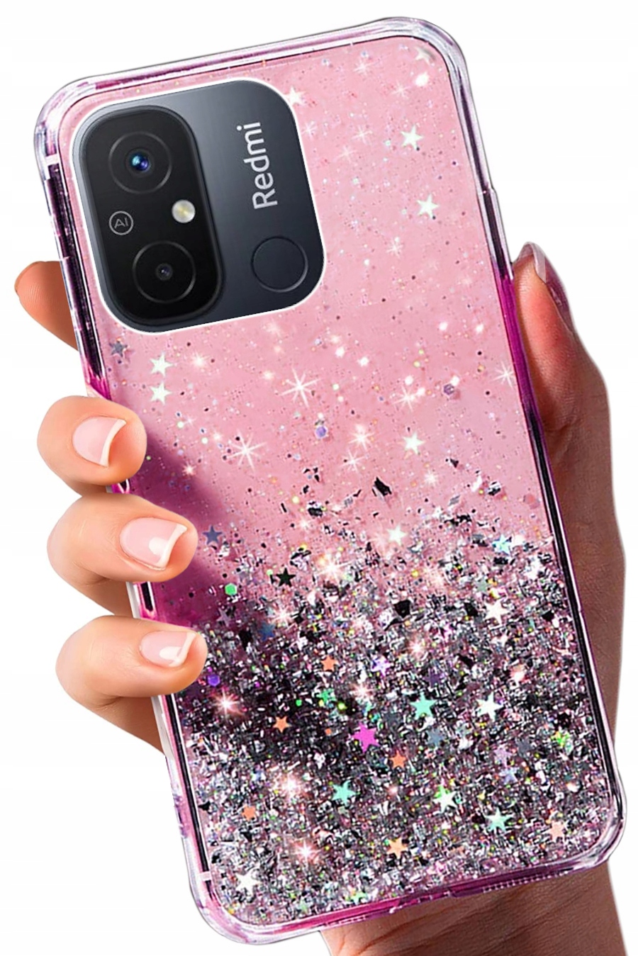

Etui Brokat Glitter Kolor Do Redmi 12C Szkło