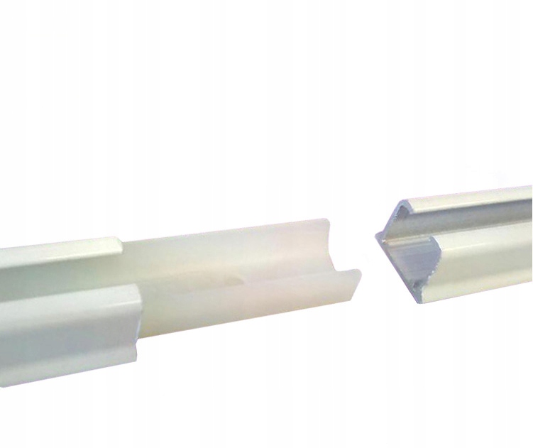 Karnisz pojedynczy, BIAŁA SZYNA ZS-250 cm Creativa AGRAFKI Szerokość 40 mm