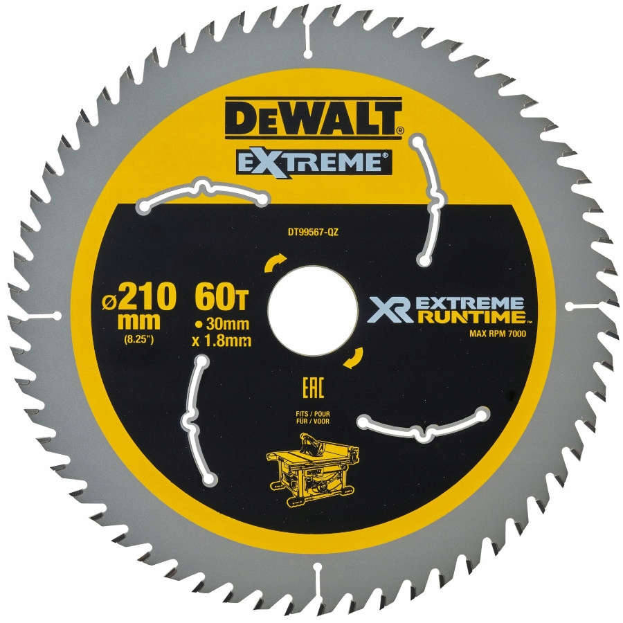 

Piła do drewna tarcza 210mm Extreme Dewalt DT99567