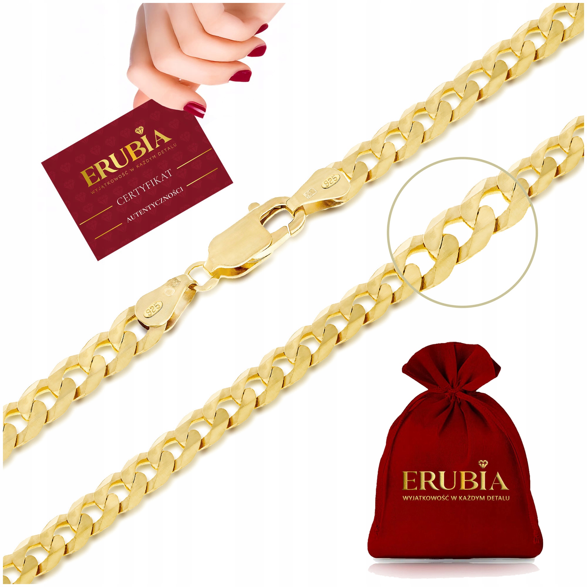 Tlustý Zlatý Řetízek Dámský Pancíř, 60 cm/6 mm Stříbro O Ryzosti 925 Pozlacený