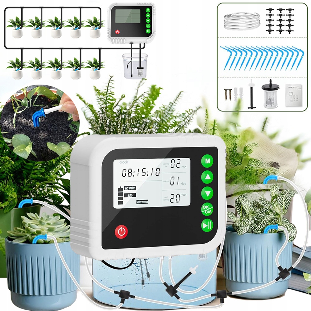 Automatický Zavlažovací Systém Pro Rostliny V Květináčích, Sada 15 Hlav