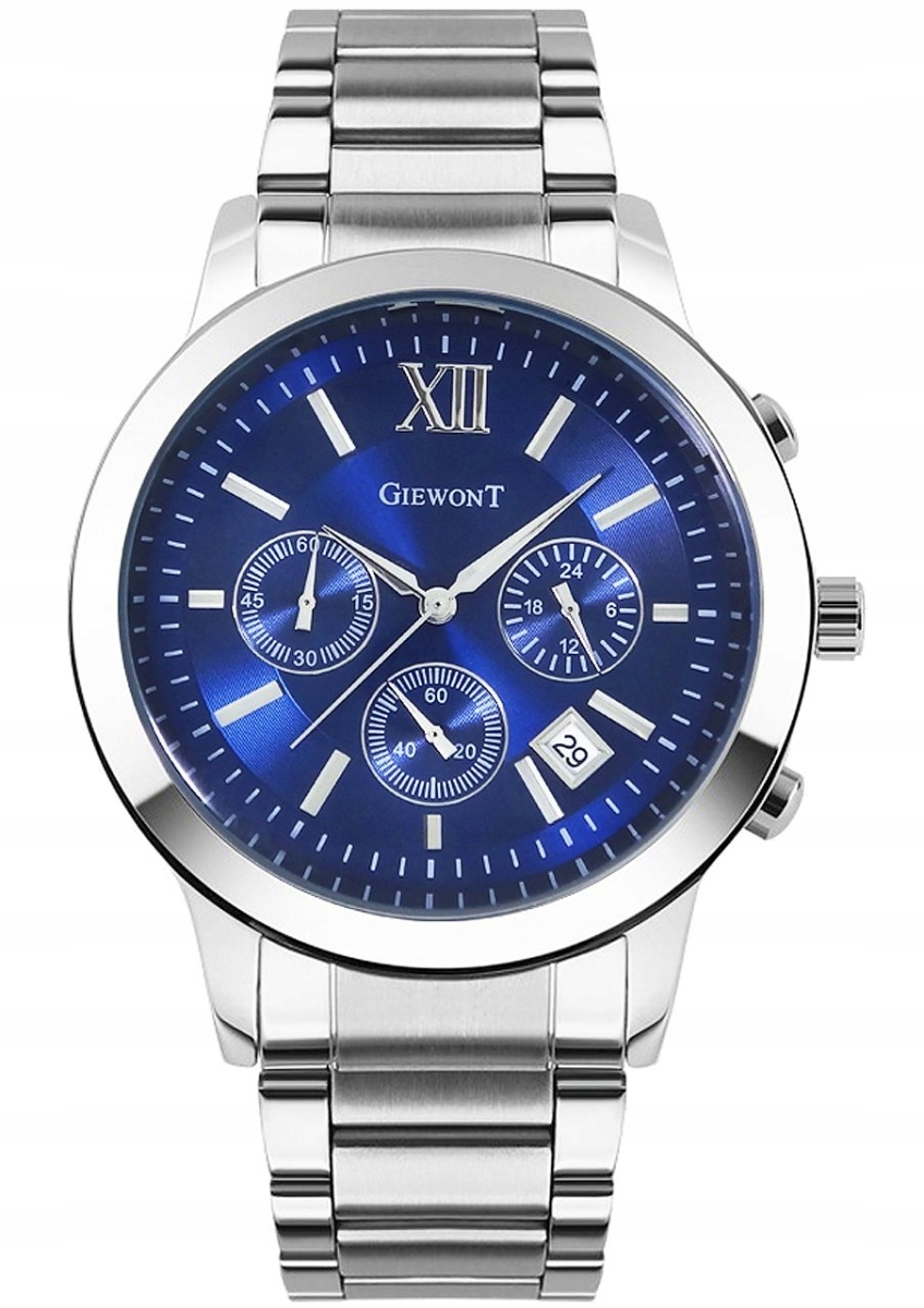Zegarek Męski Giewont Apex Chrono GW6480-2 Chronograf Silver/Blue