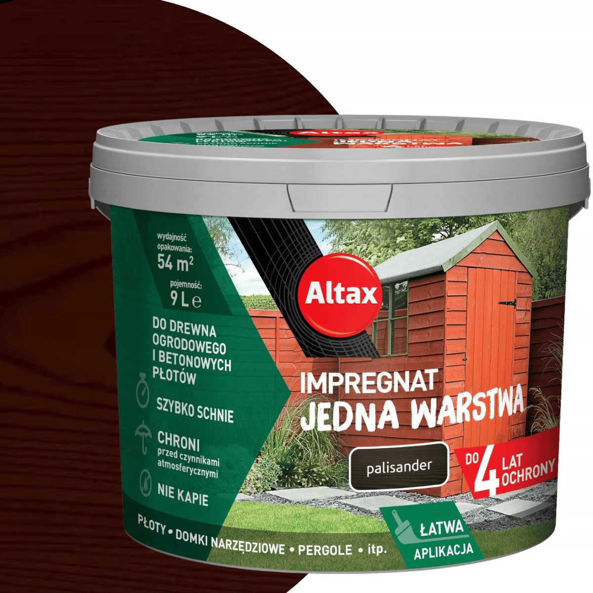 Altax Impregnat Jedna Warstwa 9L PALISANDER