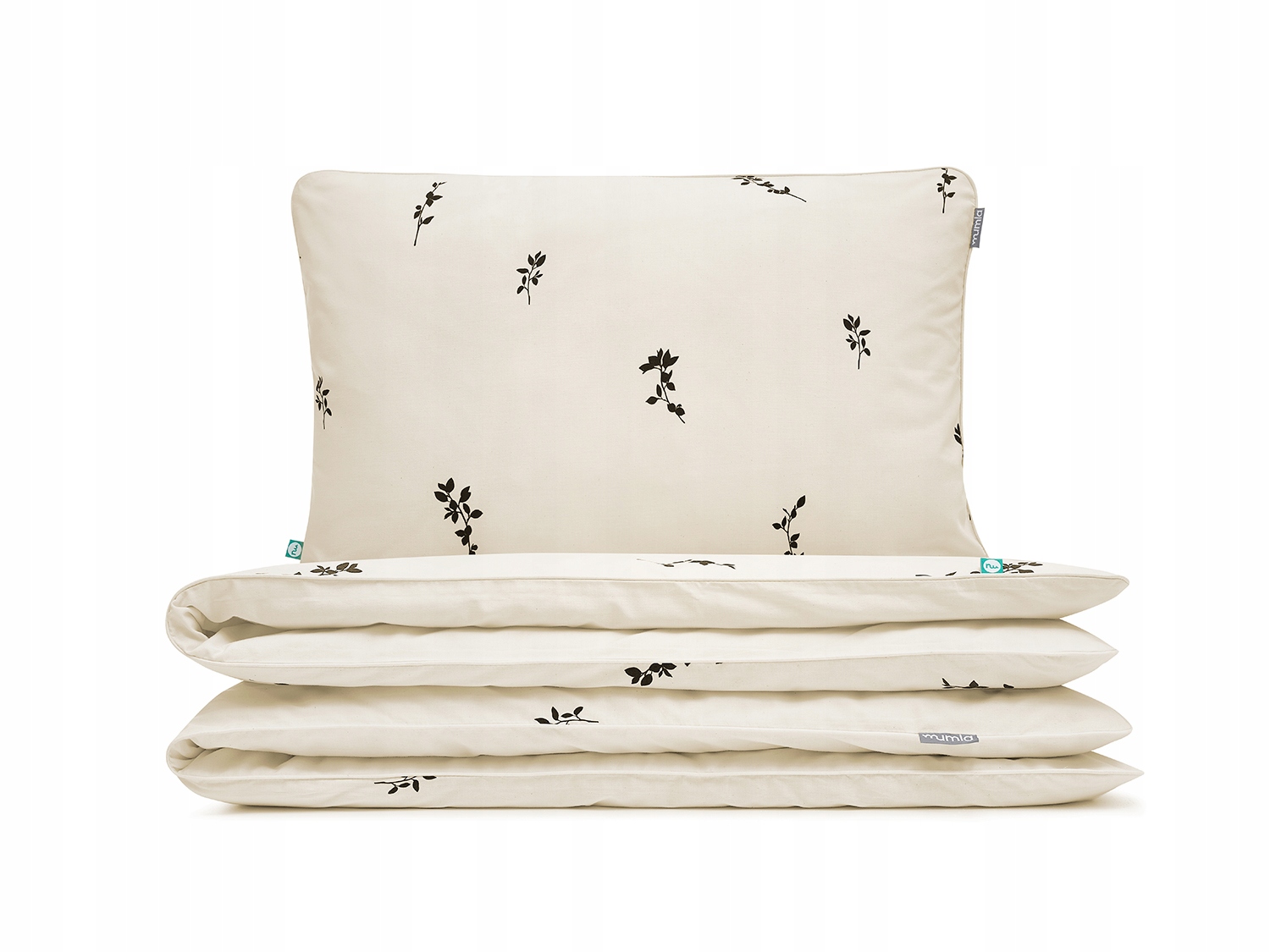 Posteľná Bielizeň Čierne Lístky 140x200 cm 1x 60x50 cm Mumla