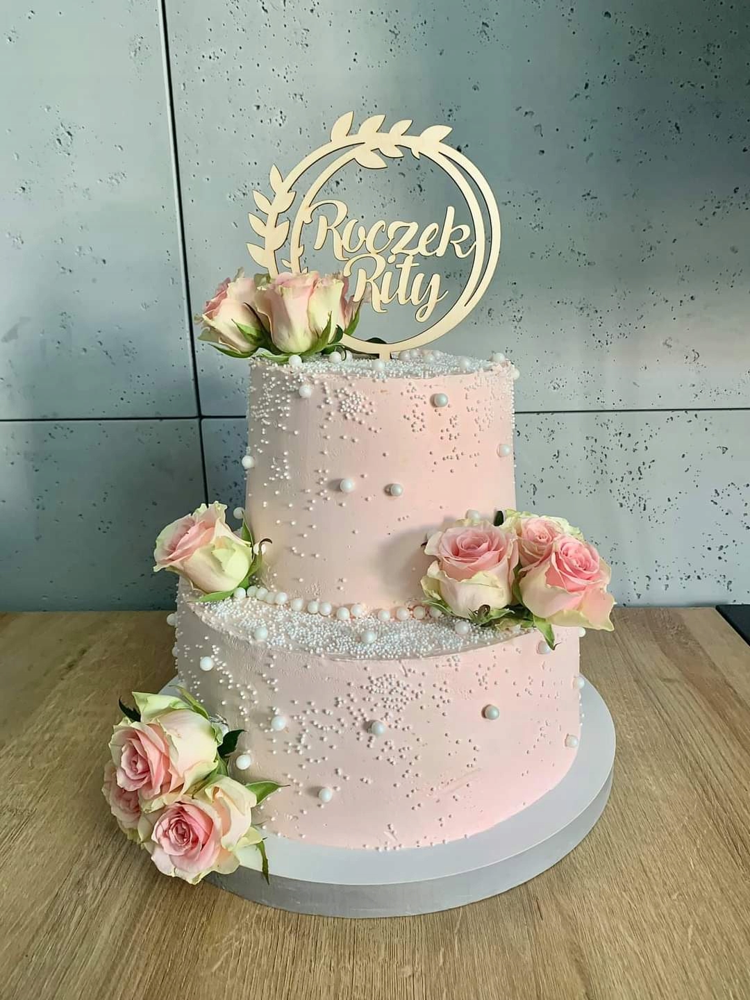 

Topper dekoracja na tort koło Roczek imię