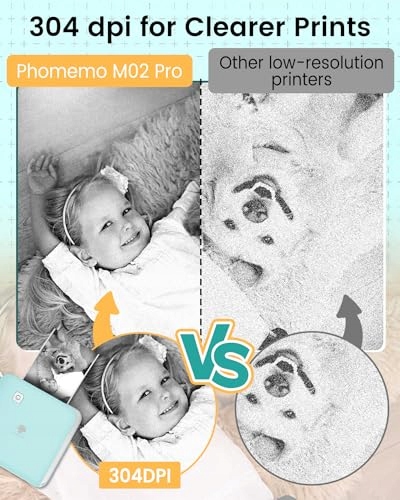 PHOMEMO Mini Drukarka M02 Pro 300 DPI Bluetooth Termodrukarka do Telefonu — miniatura 4