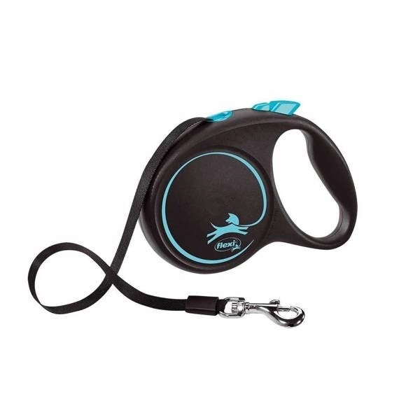Levně Vodítko flexi automatické Black Design M páska 5 m pro psa do 25 kg, barva