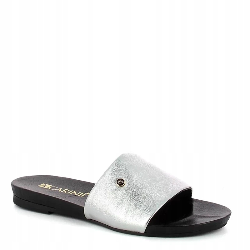 Carinii B9707 Nazouváky Kožené Stříbrné 38