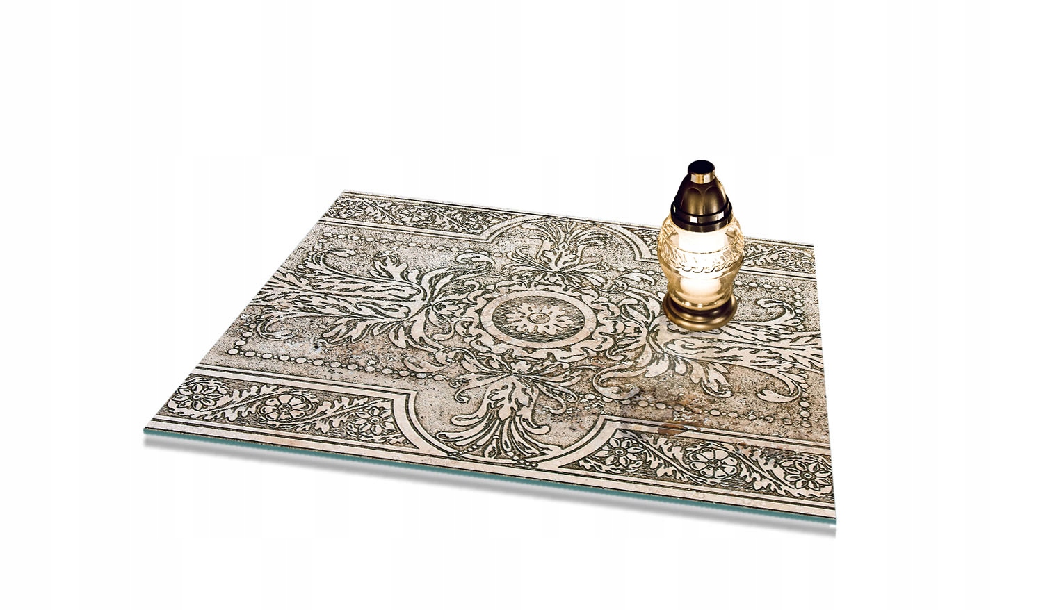 Podstavec pod Zniče se vzorem na Hřbitov Pomník 60x52 cm Mramorová mozaika