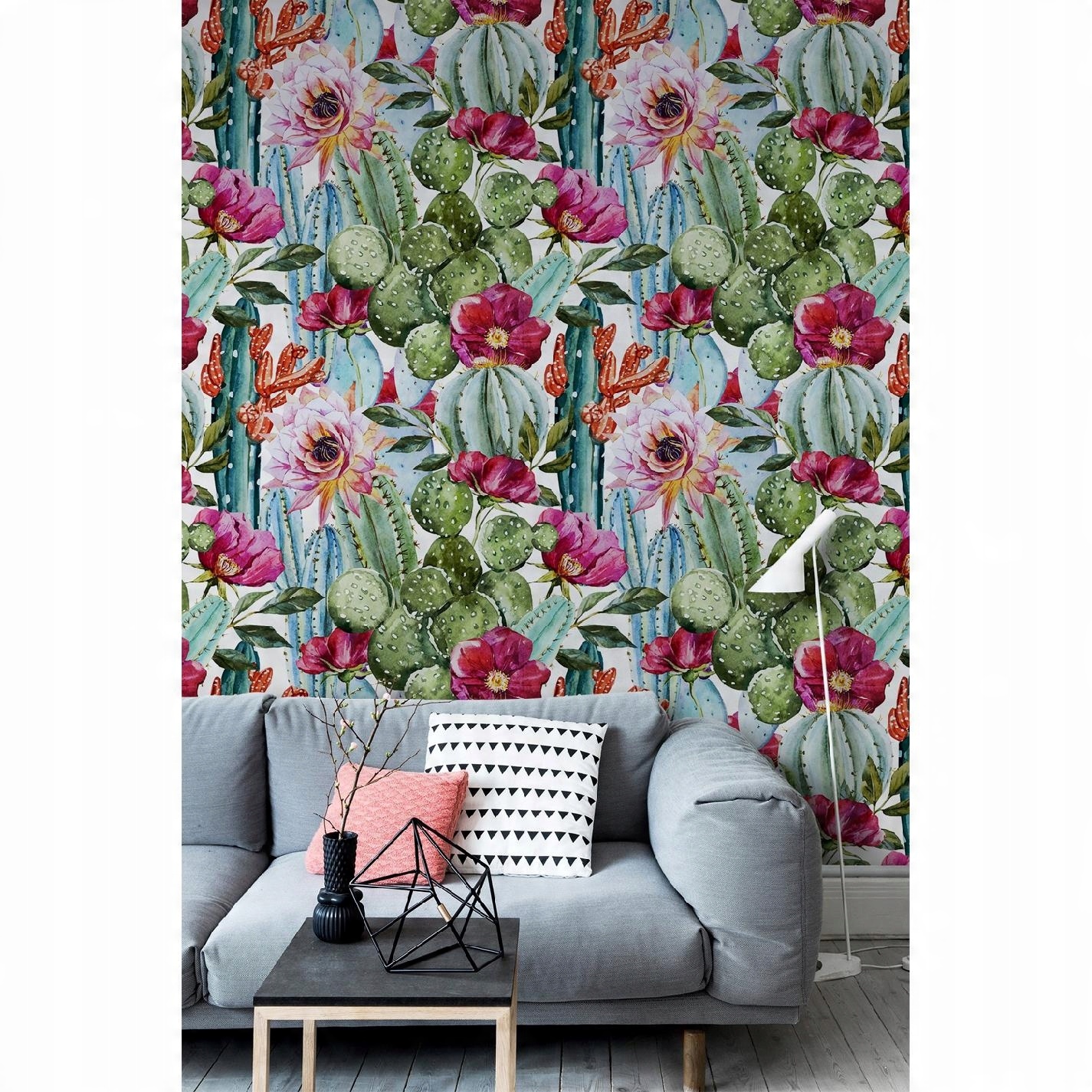 

Tapeta ścienna Akwarelowe kwiaty kaktusa 290x290cm