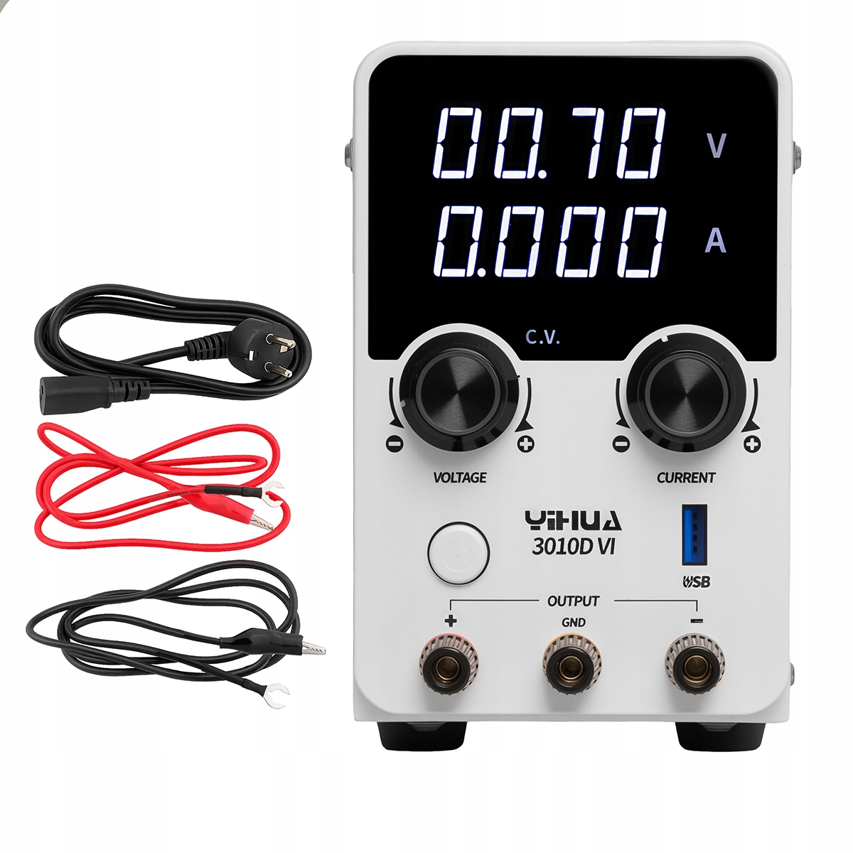 Jednokanálový laboratorní napájecí zdroj DC 0 až 30 V 0 až 10 A 365 W Usb Yihua 3010D-VI