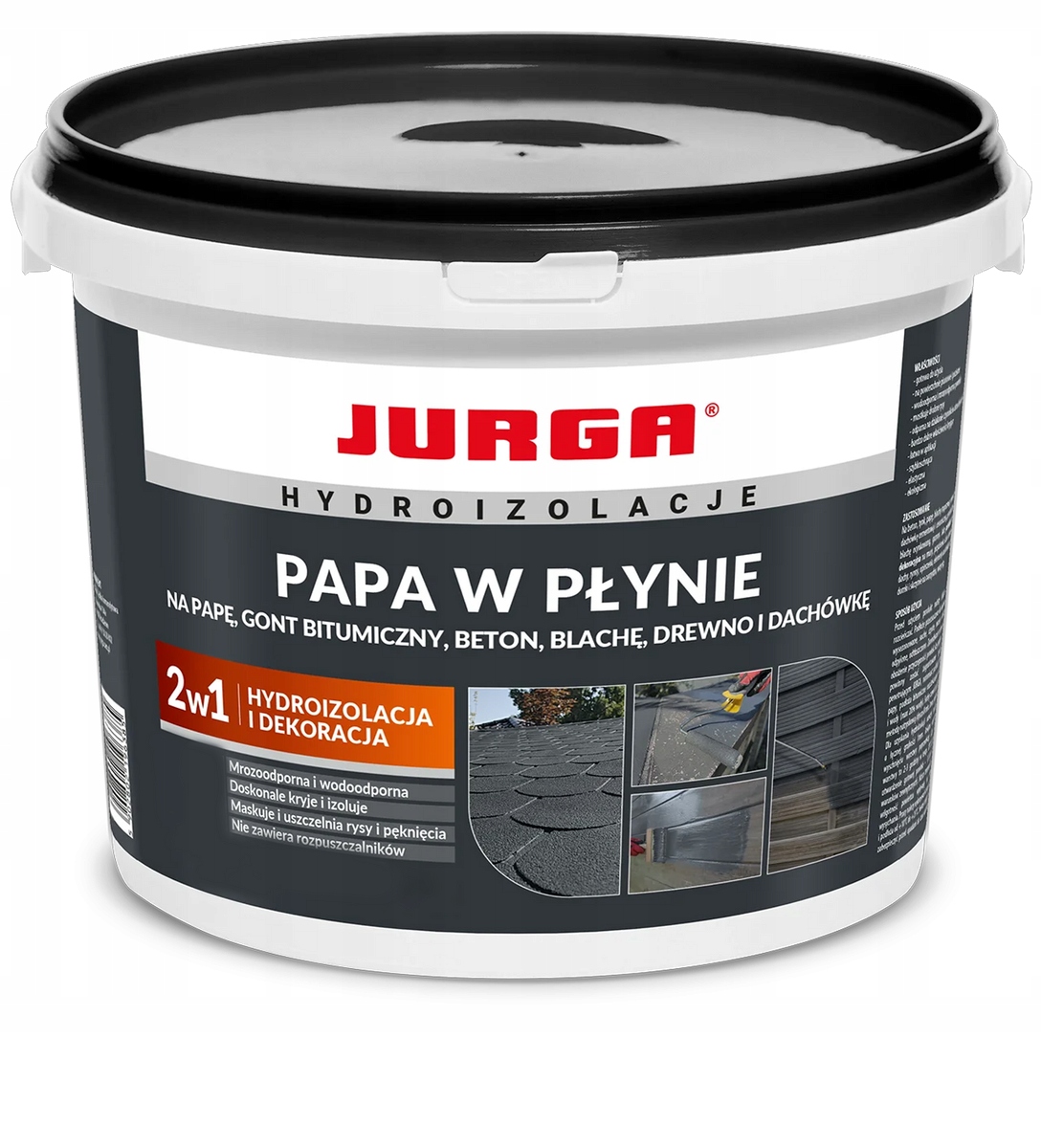 Papa w Płynie Farba na Dach Blachę Dachówkę Jurga Biała Biały 12kg