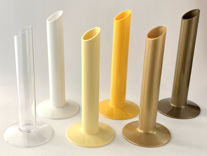 WAZON FLAKON CZARNY NA JEDEN KWIAT 20 cm NIETŁUKĄCY wazonik flakonik Materiał tworzywo sztuczne