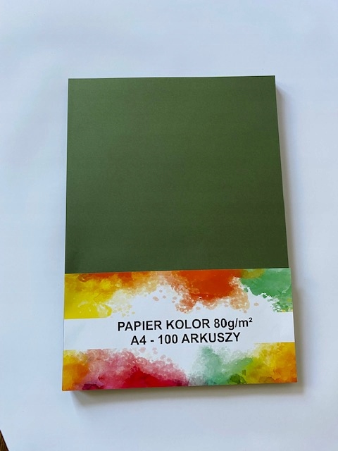 

Papier Kolor Khaki A4 80g 100 Arkuszy