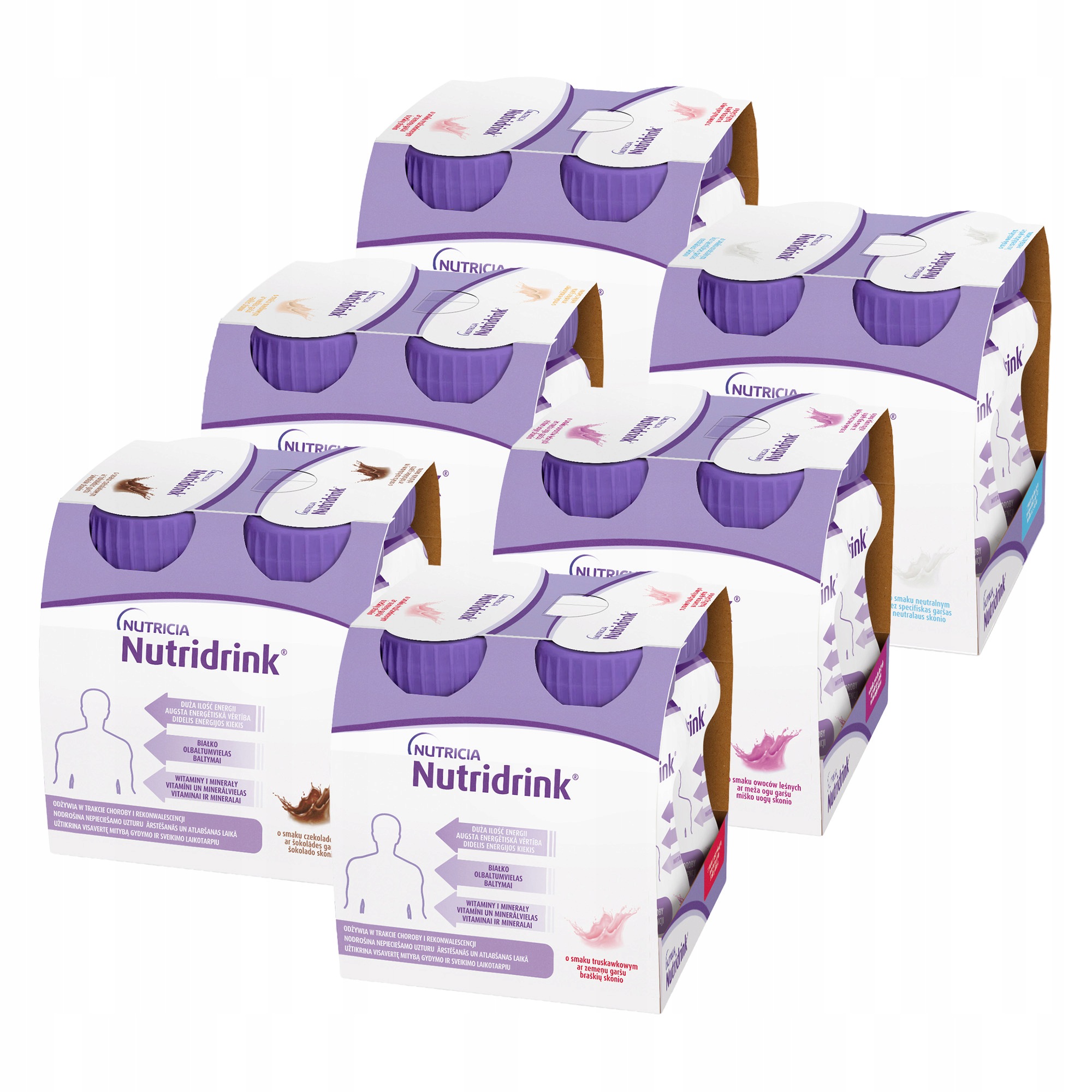 Nutridrink Zestaw 24x125ml Różne Smaki