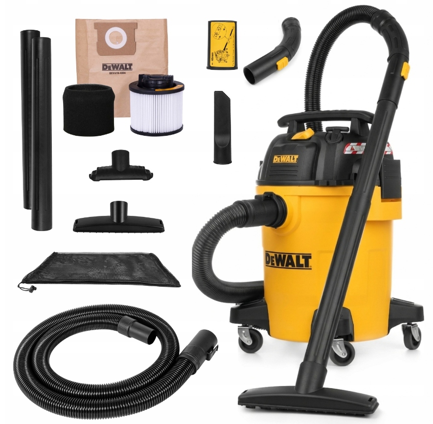 Dewalt Odkurzacz Przemysłowy Z Gniazdem 2450W 23L 48MM Bezworkowy Dmuchawa
