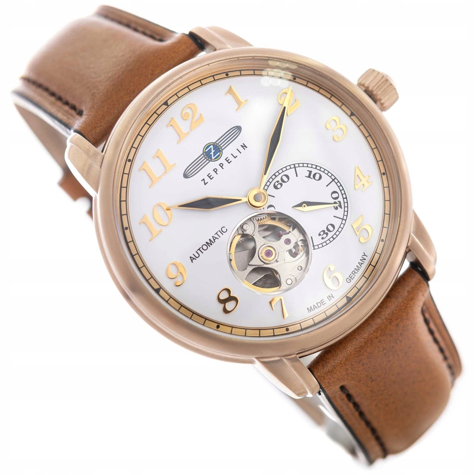 Męski Zegarek Zeppelin 7664-1 LZ127 Graf Zeppelin Open Hear Automatic