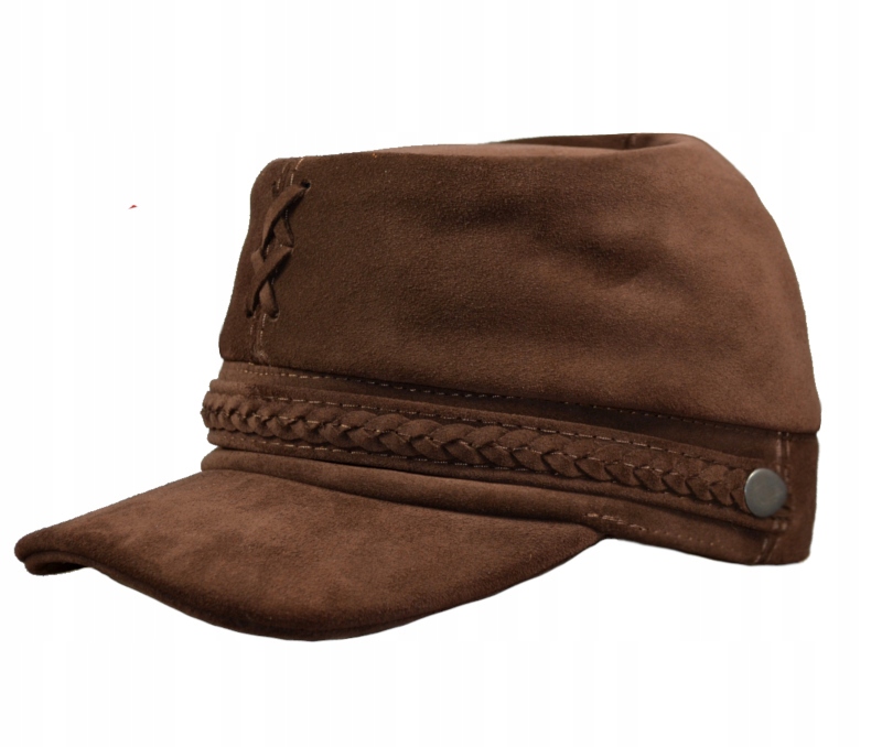 Čepice čepice Confederate 2/4, hnědá semišová, Výrobce Witleather.pl