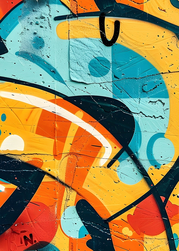 GRAFFITI KOLOROWY PLAKAT B1 100x70cm obraz abstrakcja #395