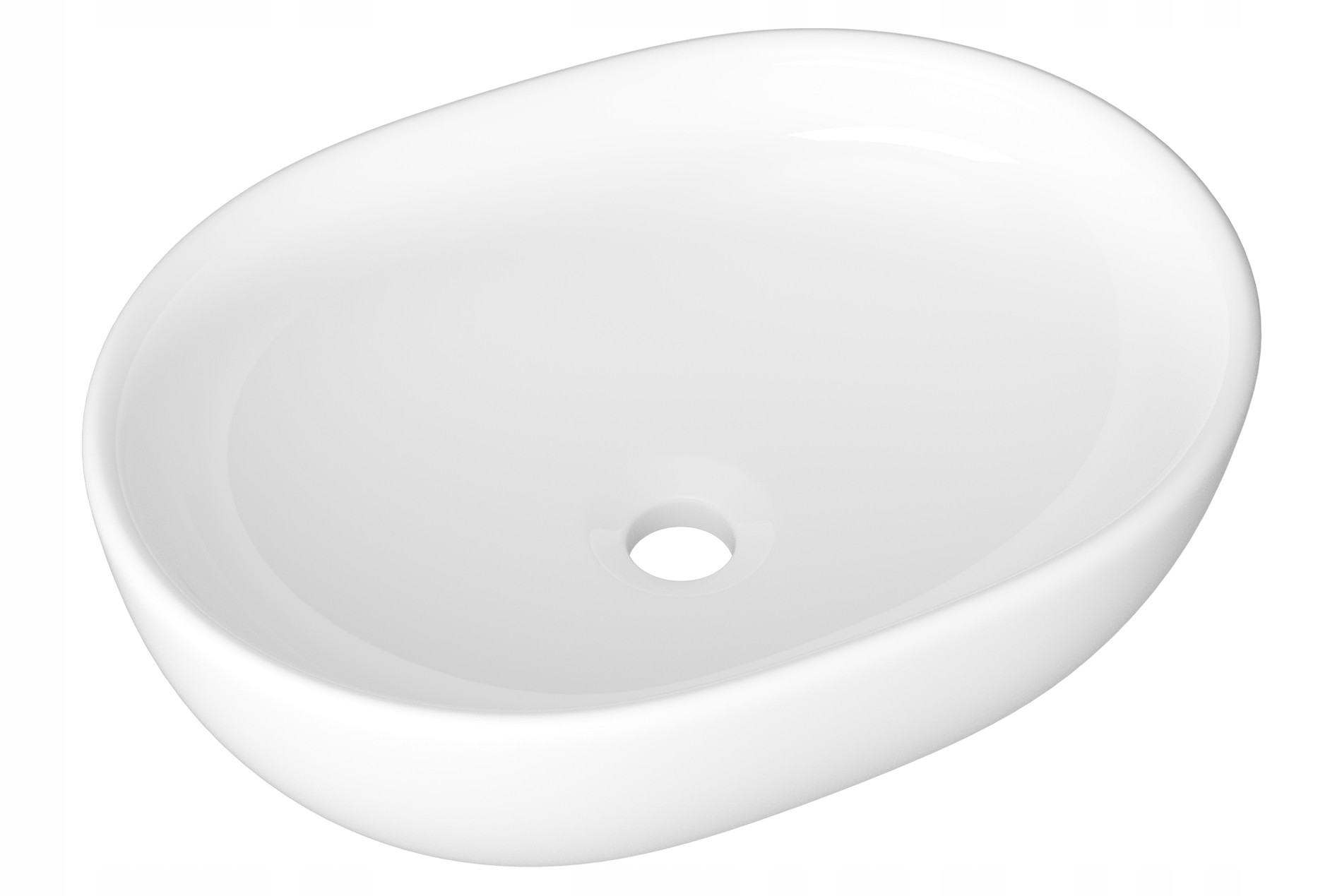 UMYWALKA NABLATOWA ISOLA BIAŁA CERAMICZNA PROSTOKĄTNA OWALNA ŁAZIENKOWA