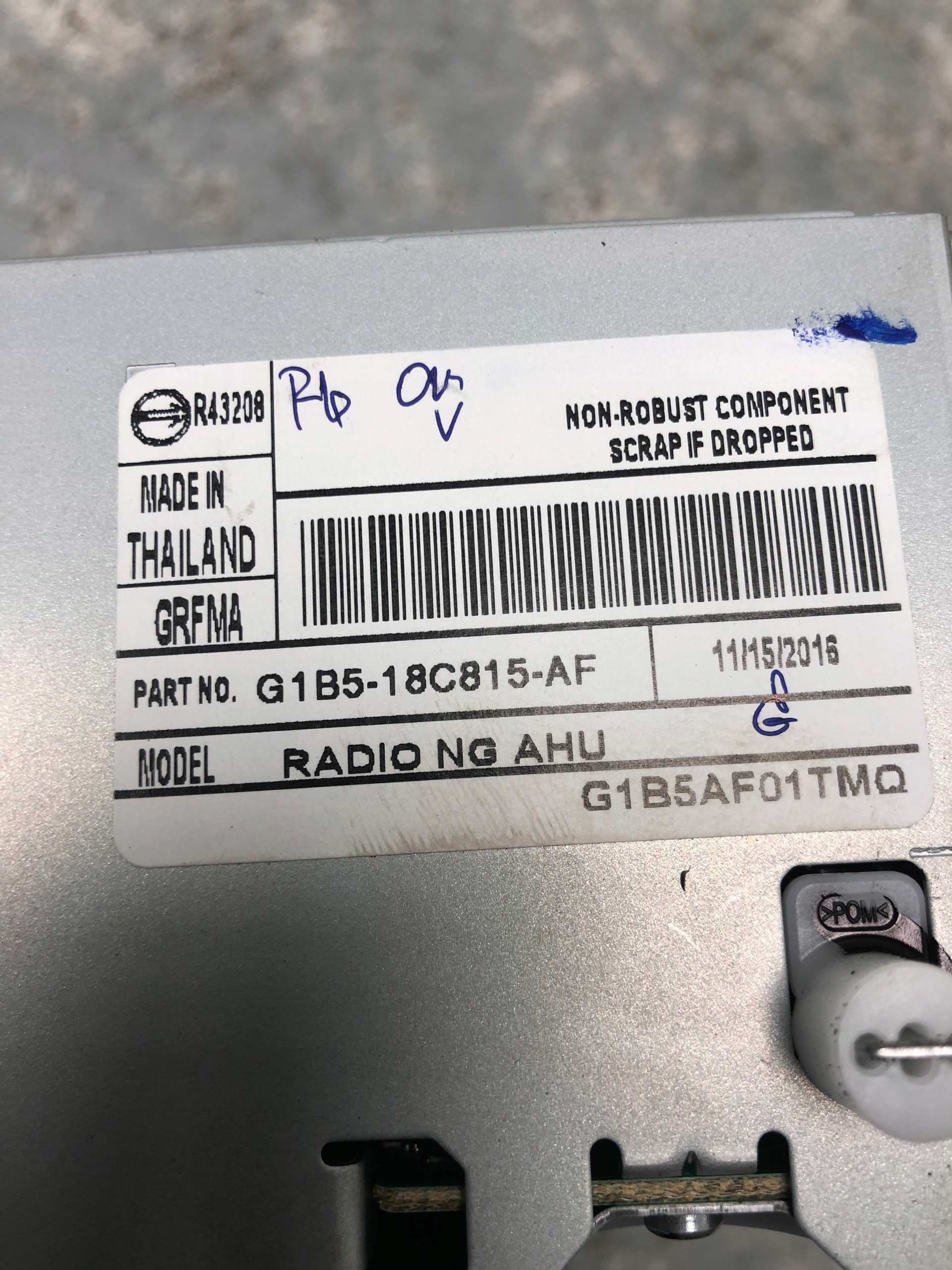 FORD KA + PLUS RADIO CD G1B5-18C815-AF