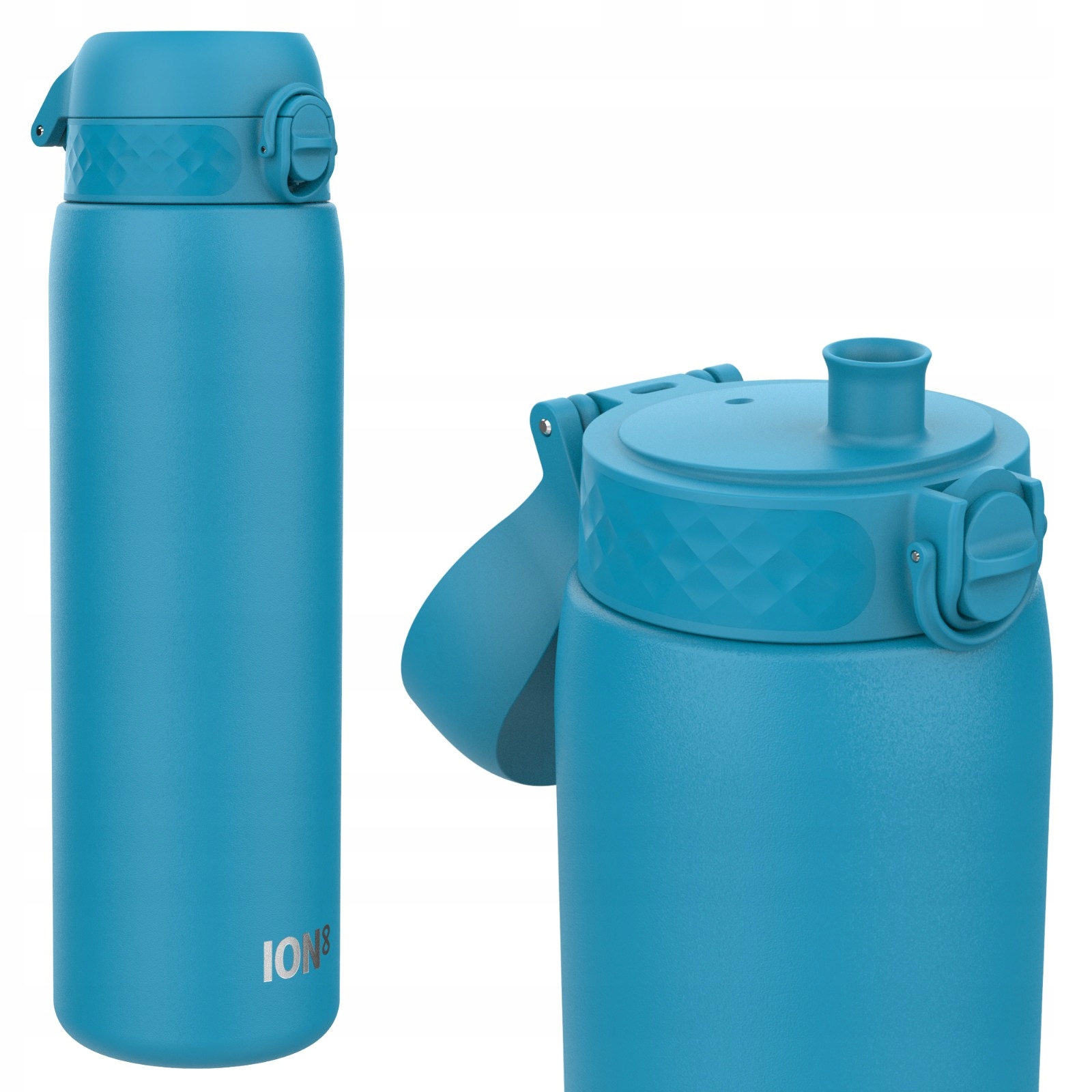 Stalowy Bidon Niebieski Duży Lekki -stal Nierdzewna Premium ION8 1,2 Litr