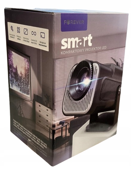 Forever Smart Kompaktní Led Projektor FP-120U čtvercový černý 634