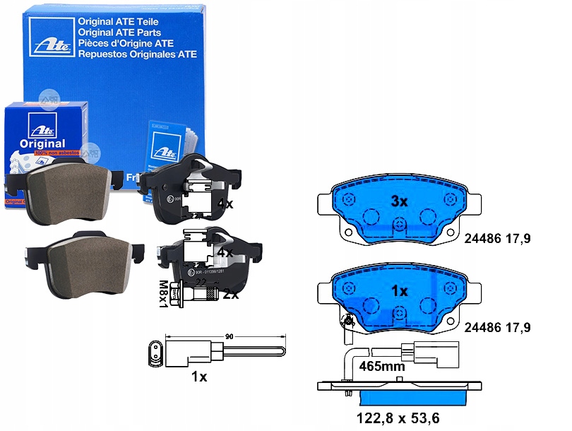 Brzdové Destičky Ford Zadní Transit 06-14 Ate