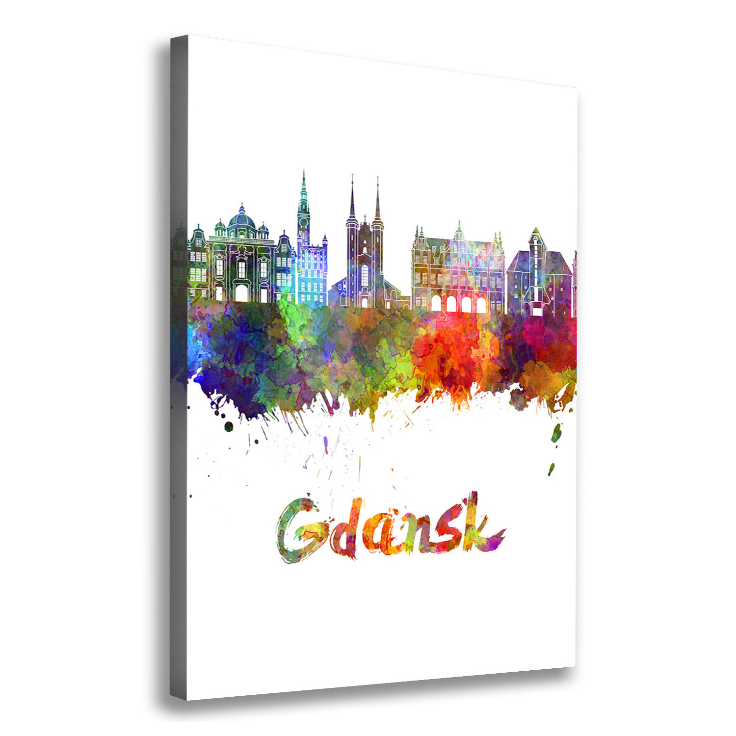 

Foto obraz na płótnie Kolorowy Gdańsk 70x100 cm