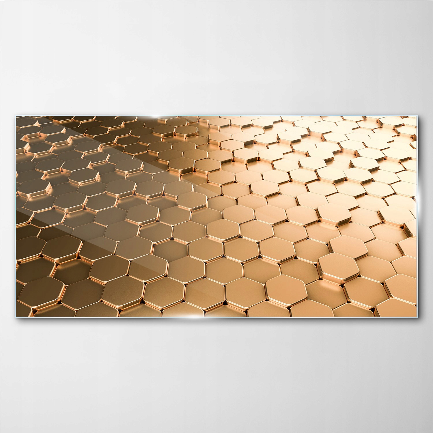 

Obraz szklany z nadrukiem Sześciokąt 140x70 cm
