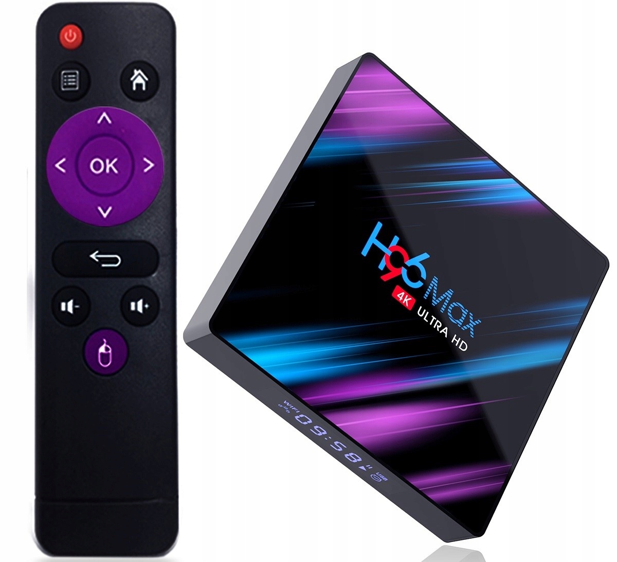 Smart Tv Box H96 Max Ultra Hd 4K 4 64GB Android 10 Netflix Hbo Nástavec