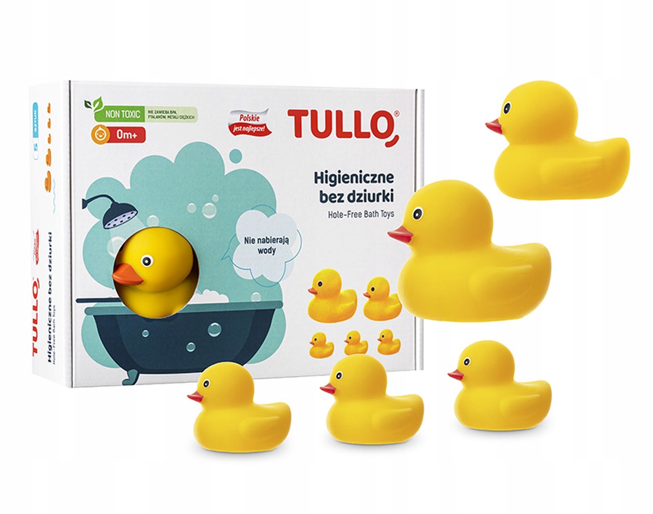 TULLO ZABAWKI DO KĄPIELI ZESTAW 5szt BEZ DZIUREK Marka Tullo