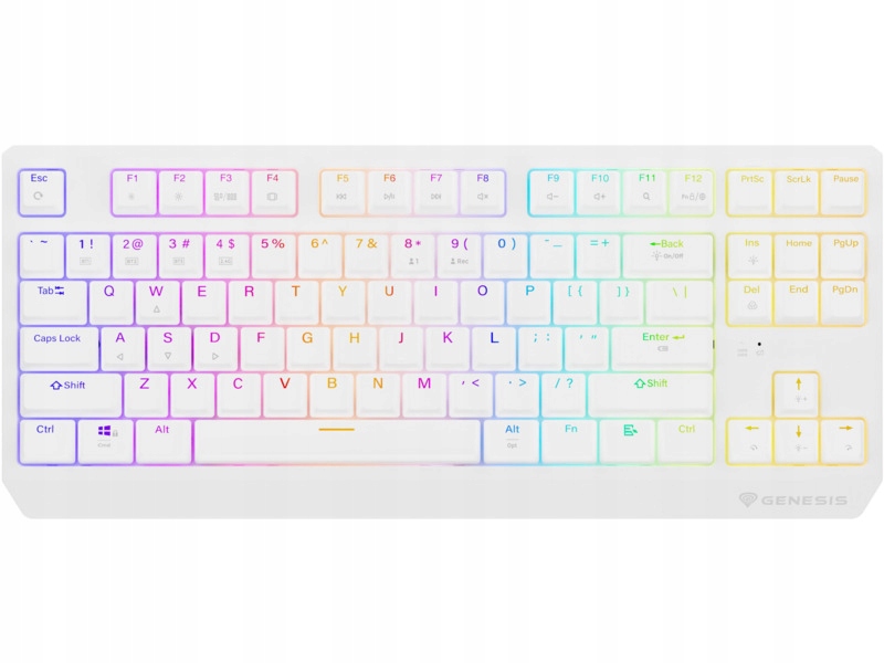 Klawiatura Genesis Thor 230 Tkl Wireless Outemu Red Biały
