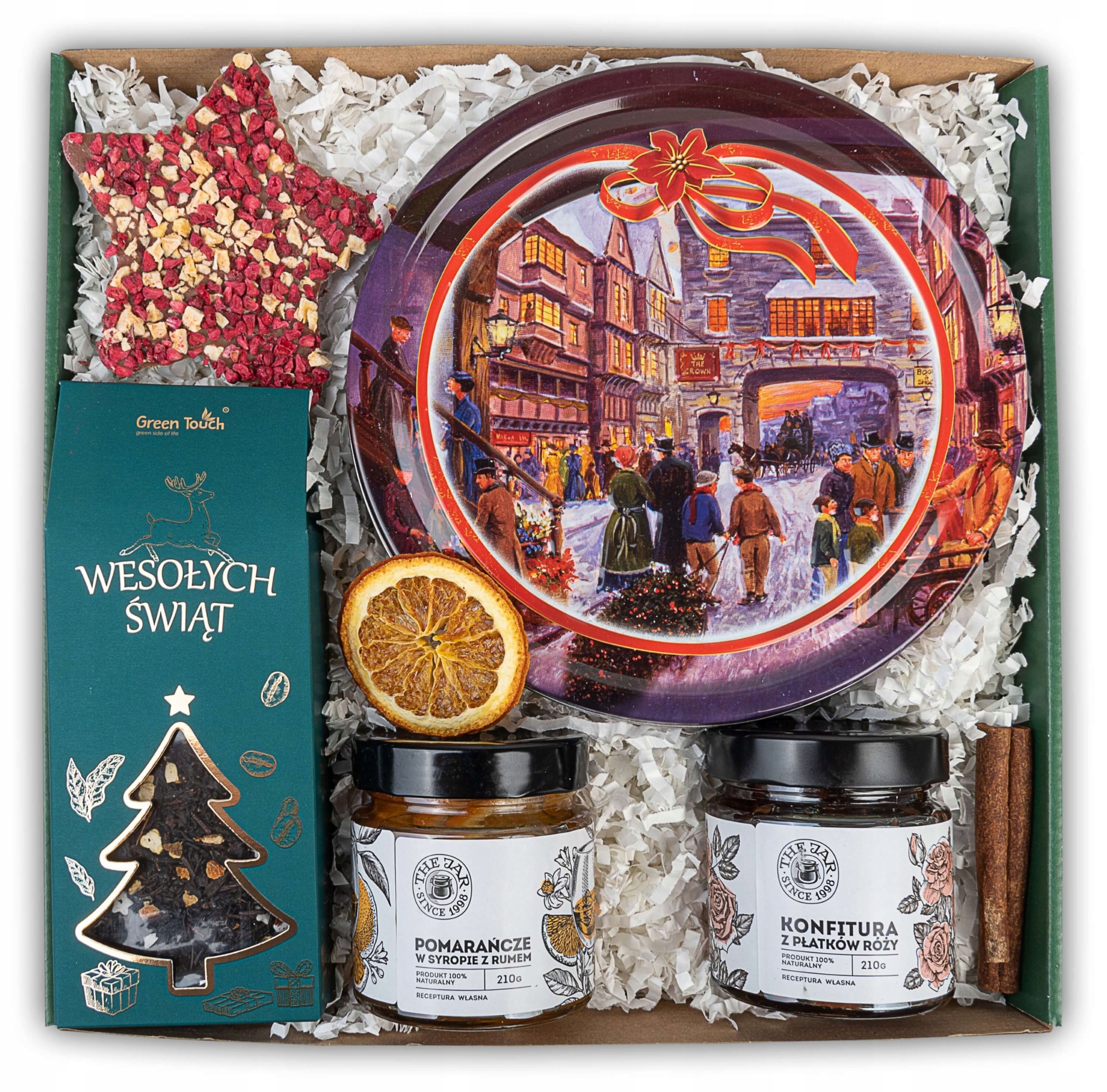 Levně Dárková Sada Čaj V Vánoční Krabičce Dárek S Sušenkami Box